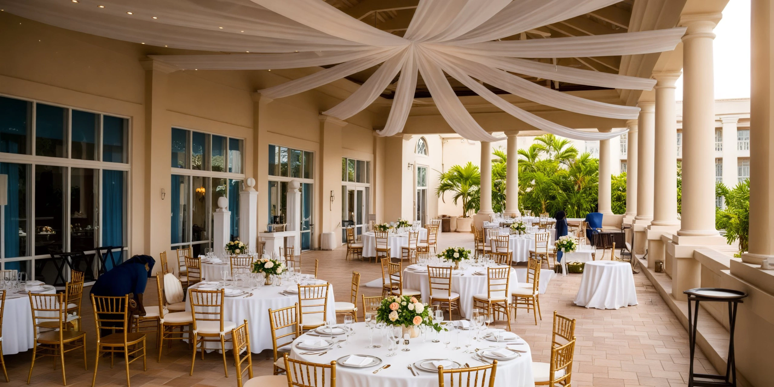 Ballroom Terrace outdoor reception venue overlooking the resort grounds at Hyatt Zilara Rose Hall