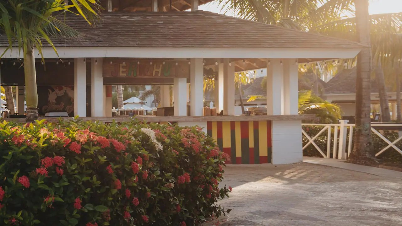 Barefoot JerkZ at Hyatt Zilara Rose Hall featuring authentic Jamaican jerk specialties, beachfront dining, and tropical island ambiance.