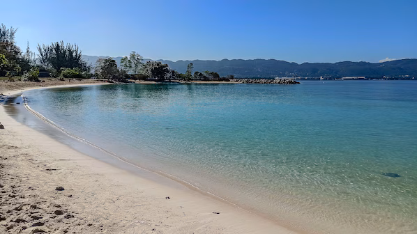 Dead End Beach near Hyatt Zilara Rose Hall in Montego Bay, featuring scenic Caribbean views and a popular beachfront relaxation spot