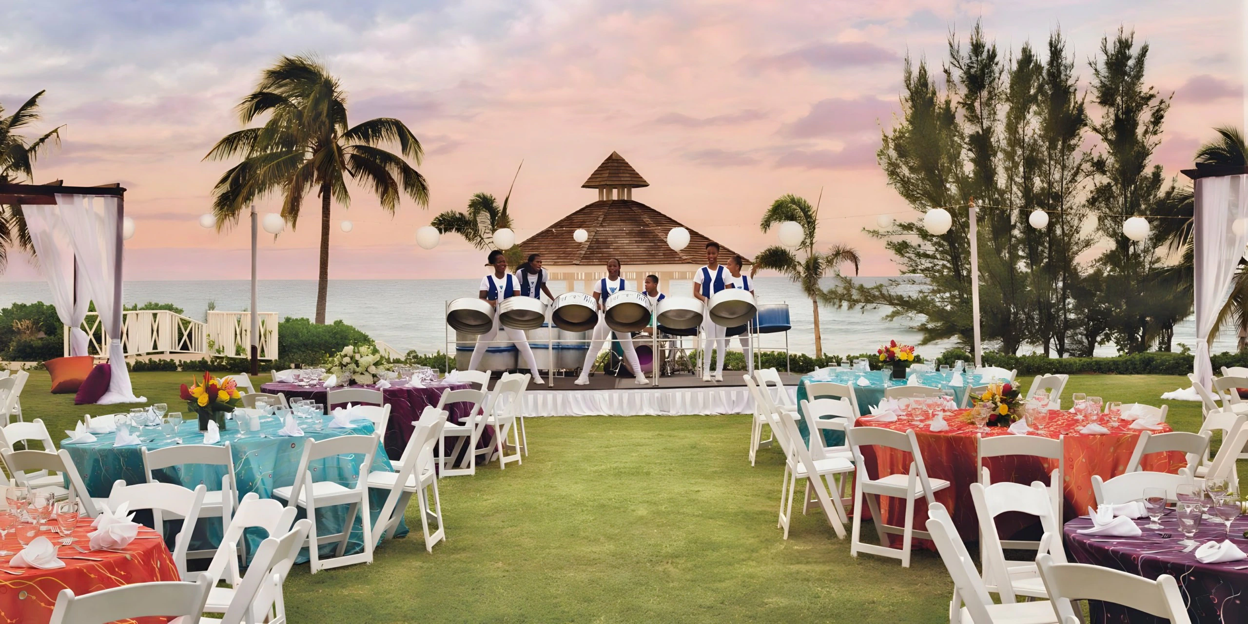 East Lawn outdoor wedding ceremony setup at Hyatt Zilara Rose Hall