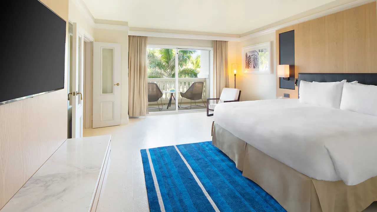 King bedroom in the One Bedroom Ocean View Suite at Hyatt Zilara Rose Hall.