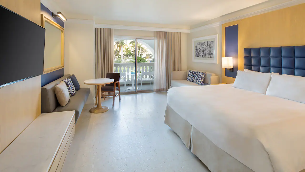 Resort View King room with plush king bed and private terrace at Hyatt Zilara Rose Hall.